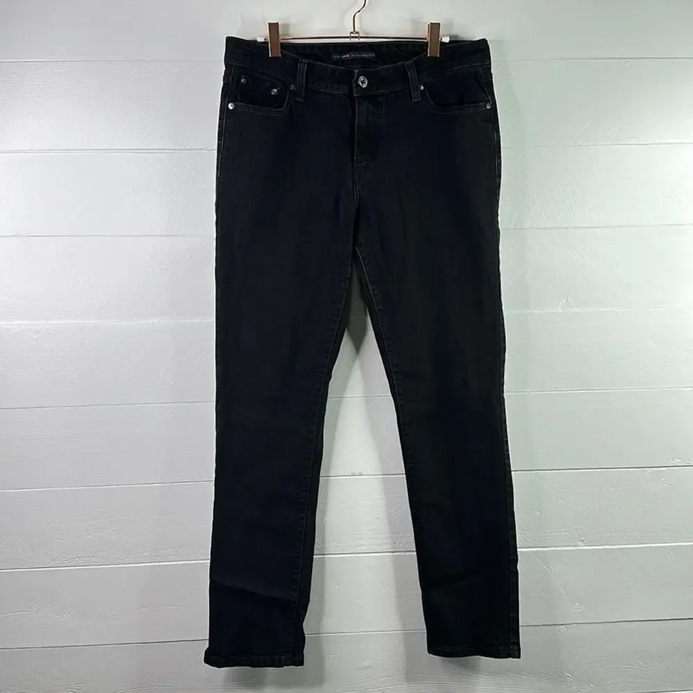 LEVI STRAUSS Black Vintage Mid Rise Skinny Jeans Pants Size 32‎